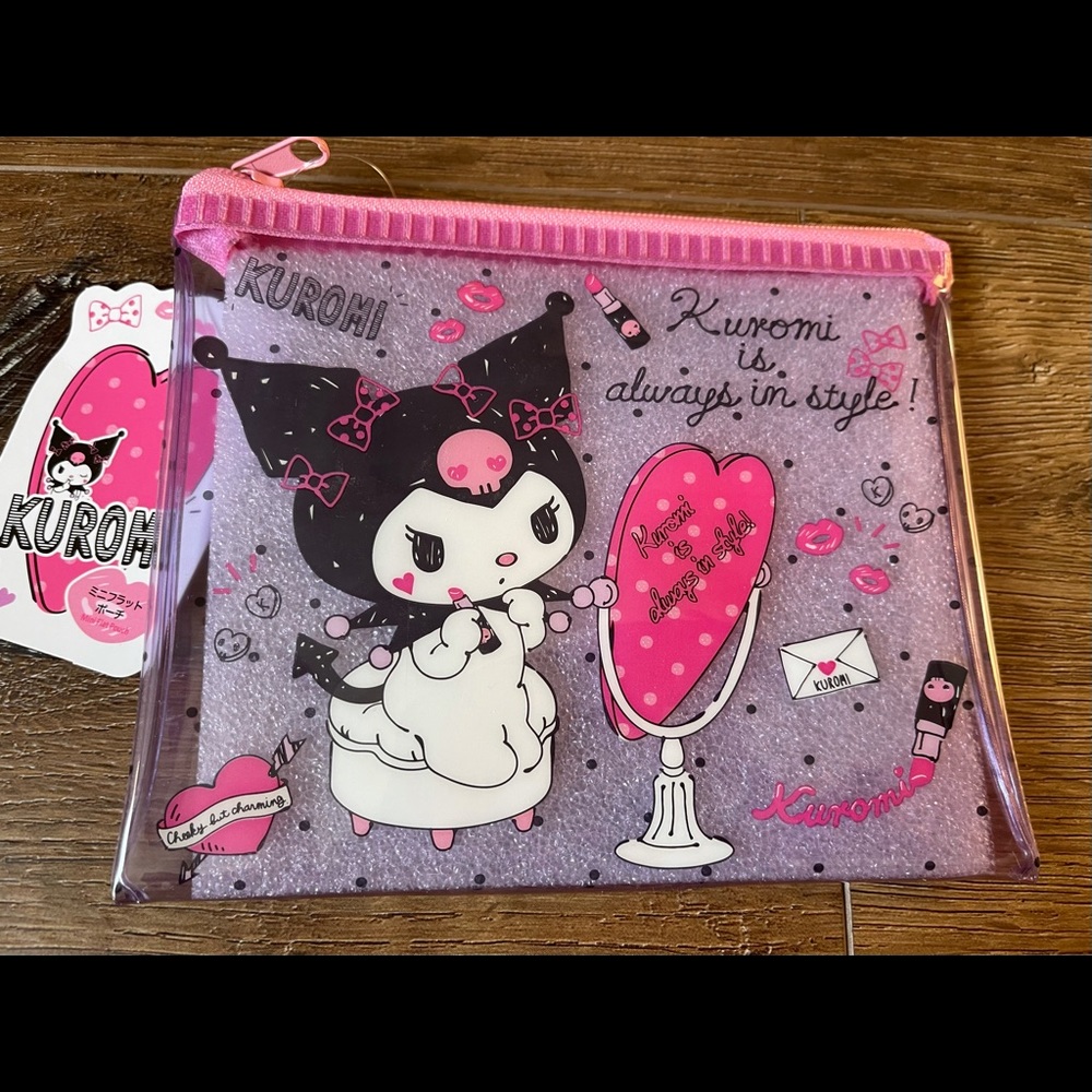 KUROMI-NWT Plastic Zipped Pouch
